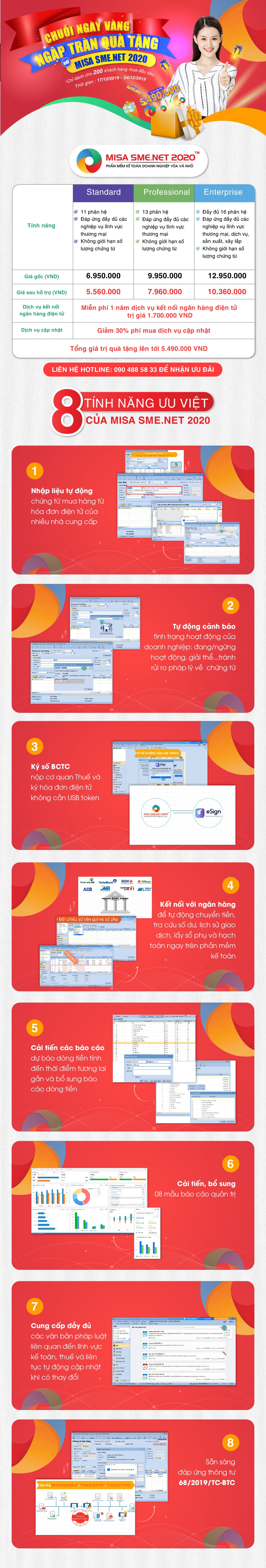 TẶNG QUÀ TRỊ GIÁ LÊN ĐẾN 5.490.000 VND KHI MUA MỚI PHẦN MỀM KẾ TOÁN MISA SME.NET 2020 CÁC GÓI: STANDARD, PROFESSIONAL, ENTERPRISE