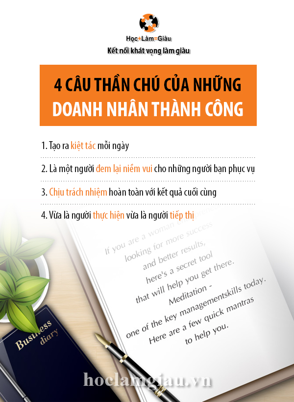 4 câu thần chú cho những doanh nhân thành công