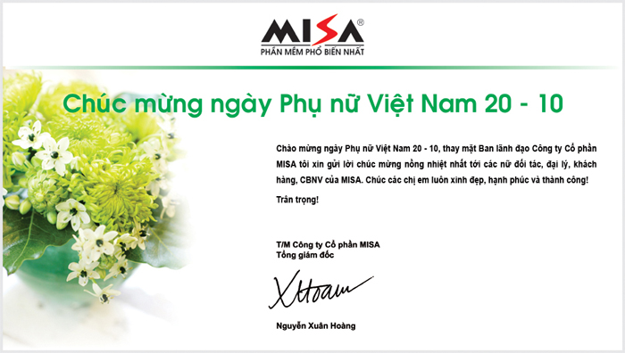 MISA chúc mừng ngày Phụ nữ Việt Nam 20 – 10