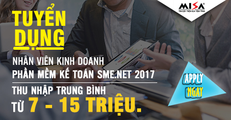 [Hà Nội] Tuyển dụng Nhân viên kinh doanh Phần mềm kế toán